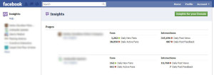 An image displaying the homepage of the new Facebook Insights Dashboard.