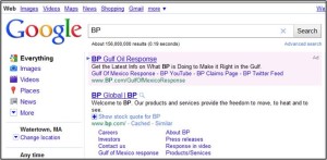 BP Branded SERP result