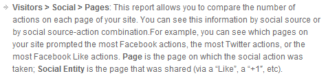 Social Pages Report Google Analytics