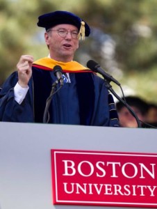Eric Schmidt at the Boston University's Commencement Ceremony