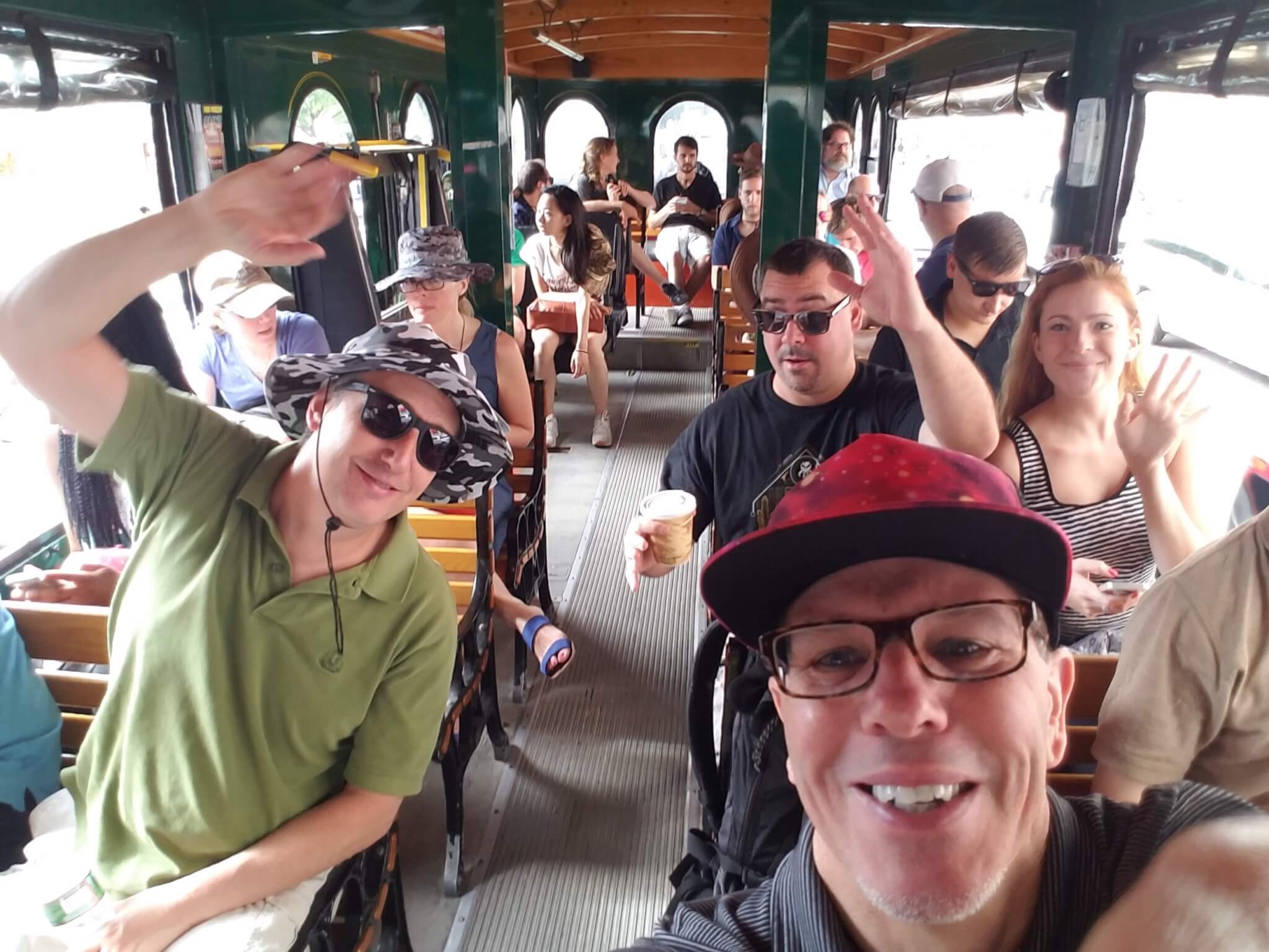 Overdrive selfie on a trolley!