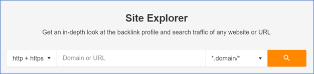 Screenshot of Ahrefs Site Explorer.