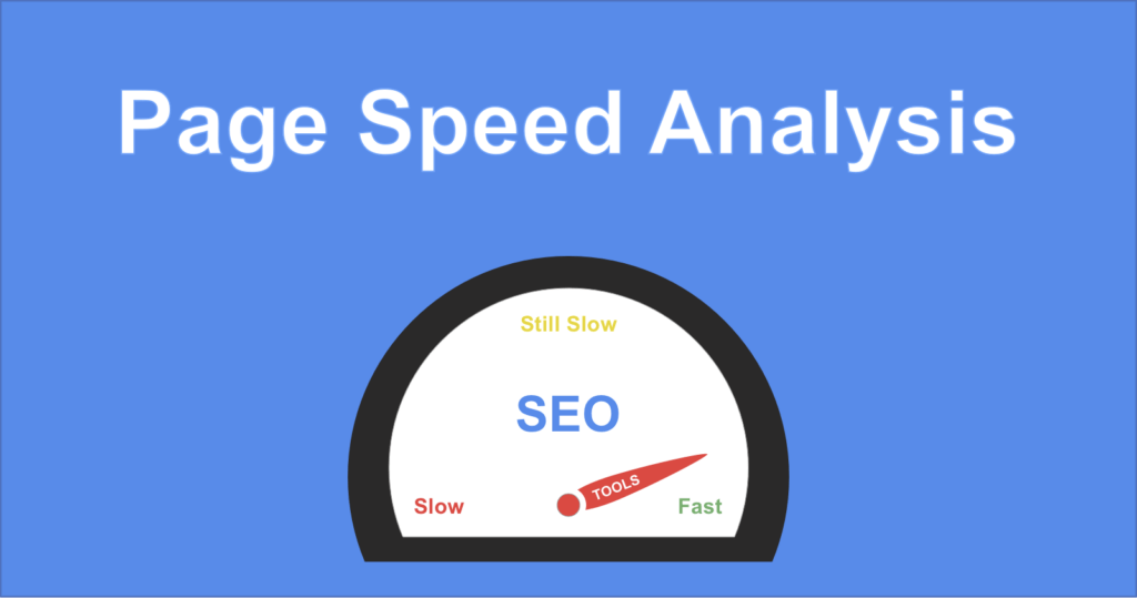 Page Speed Analysis with SEO speed gauge.